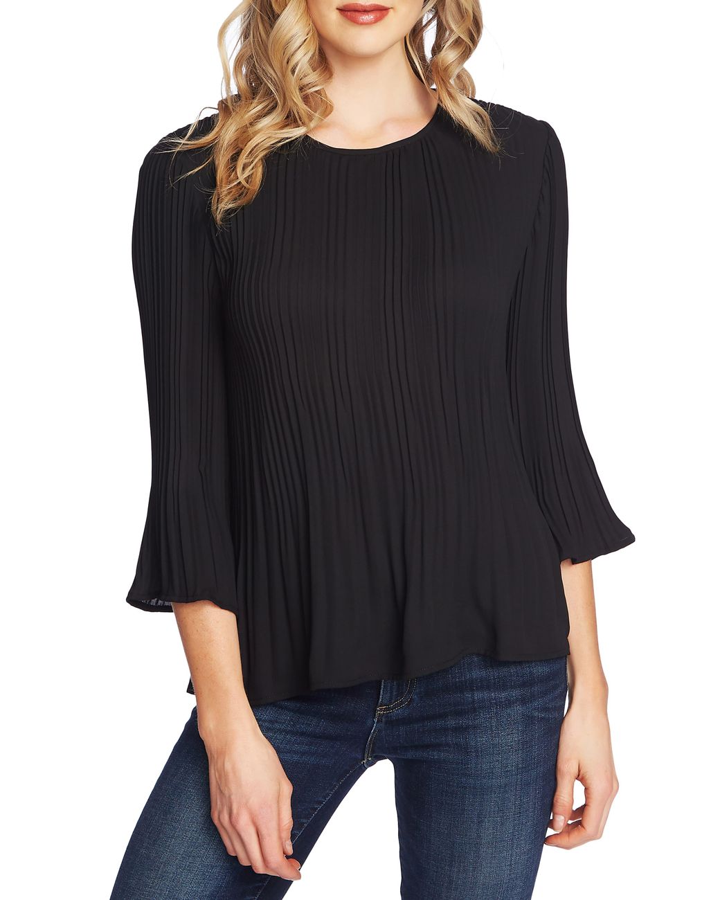 Cece Pleated Swing Top in Black - Save 34% - Lyst