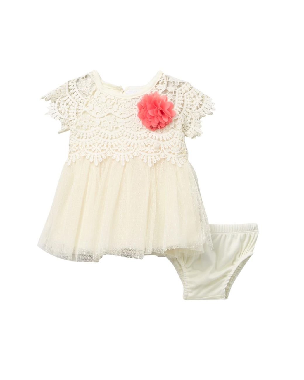 Lyst - Nicole Miller Lace Top 2-piece Dress Set (baby Girls 0-9m) in White