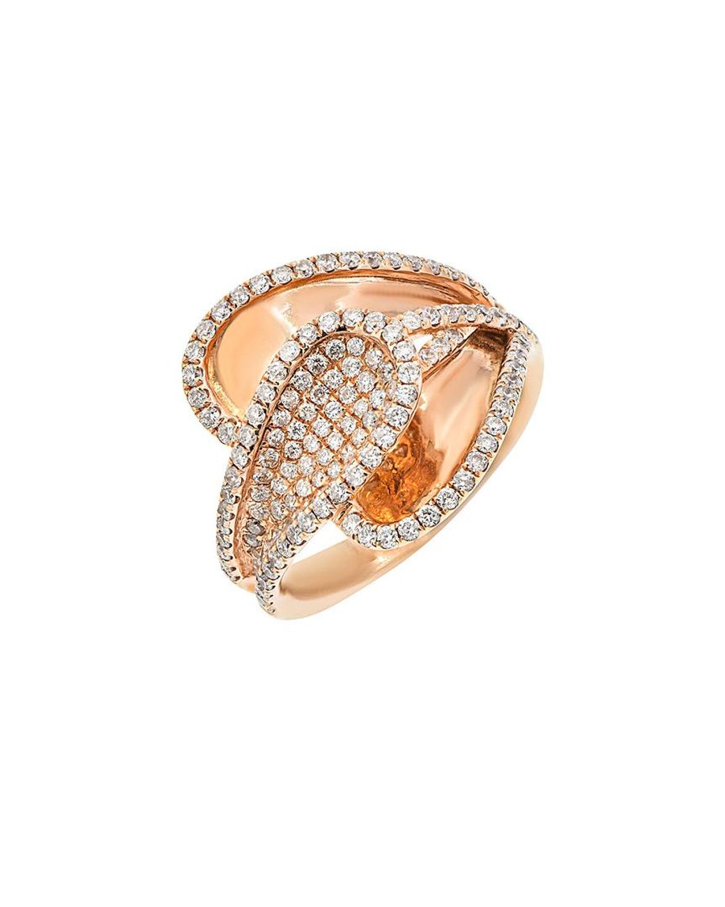 Diana M. Jewels . Fine Jewelry 18k Rose Gold 1.00 Ct. Tw. Diamond Ring ...