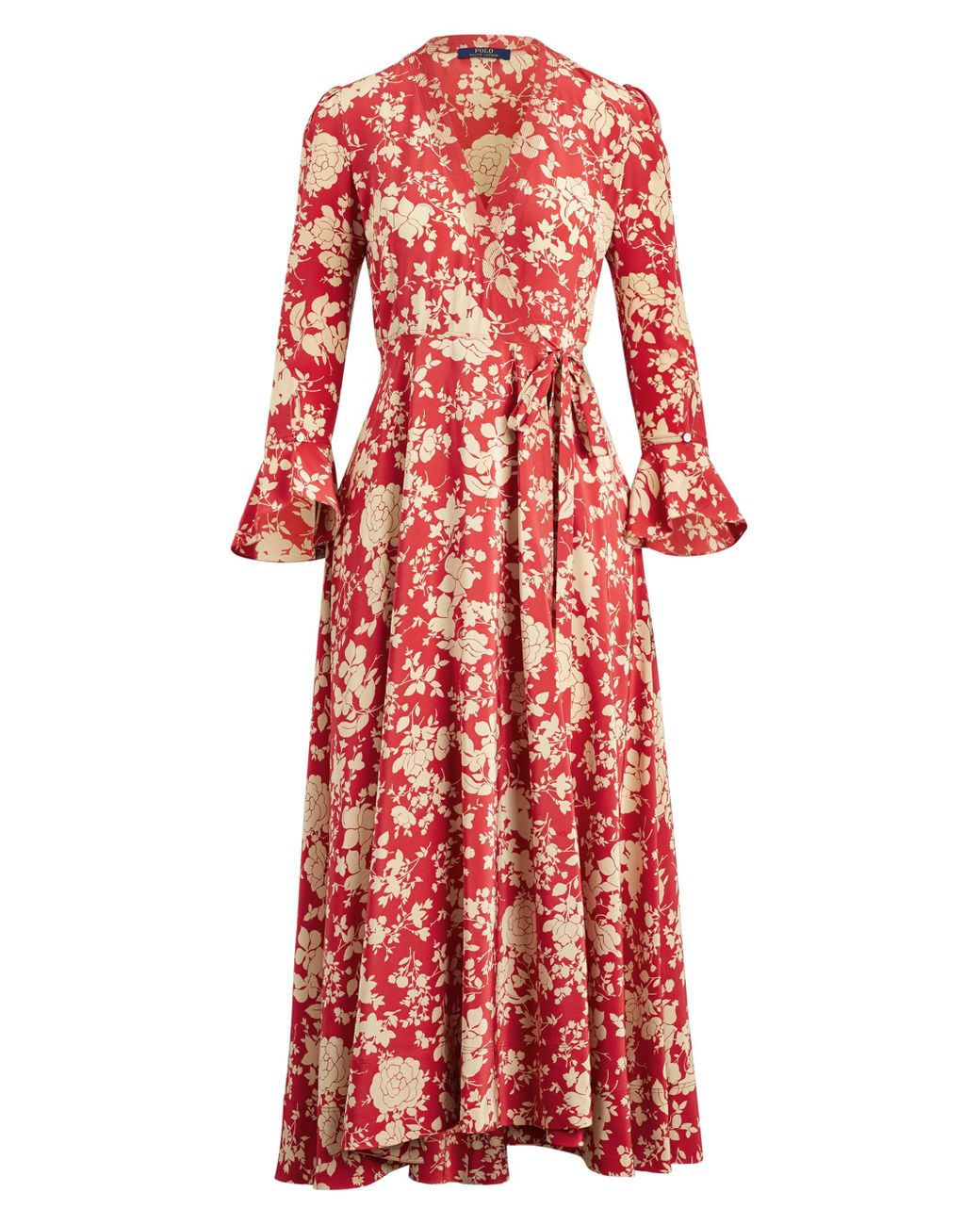 Polo Ralph Lauren Long Dress in Red - Lyst