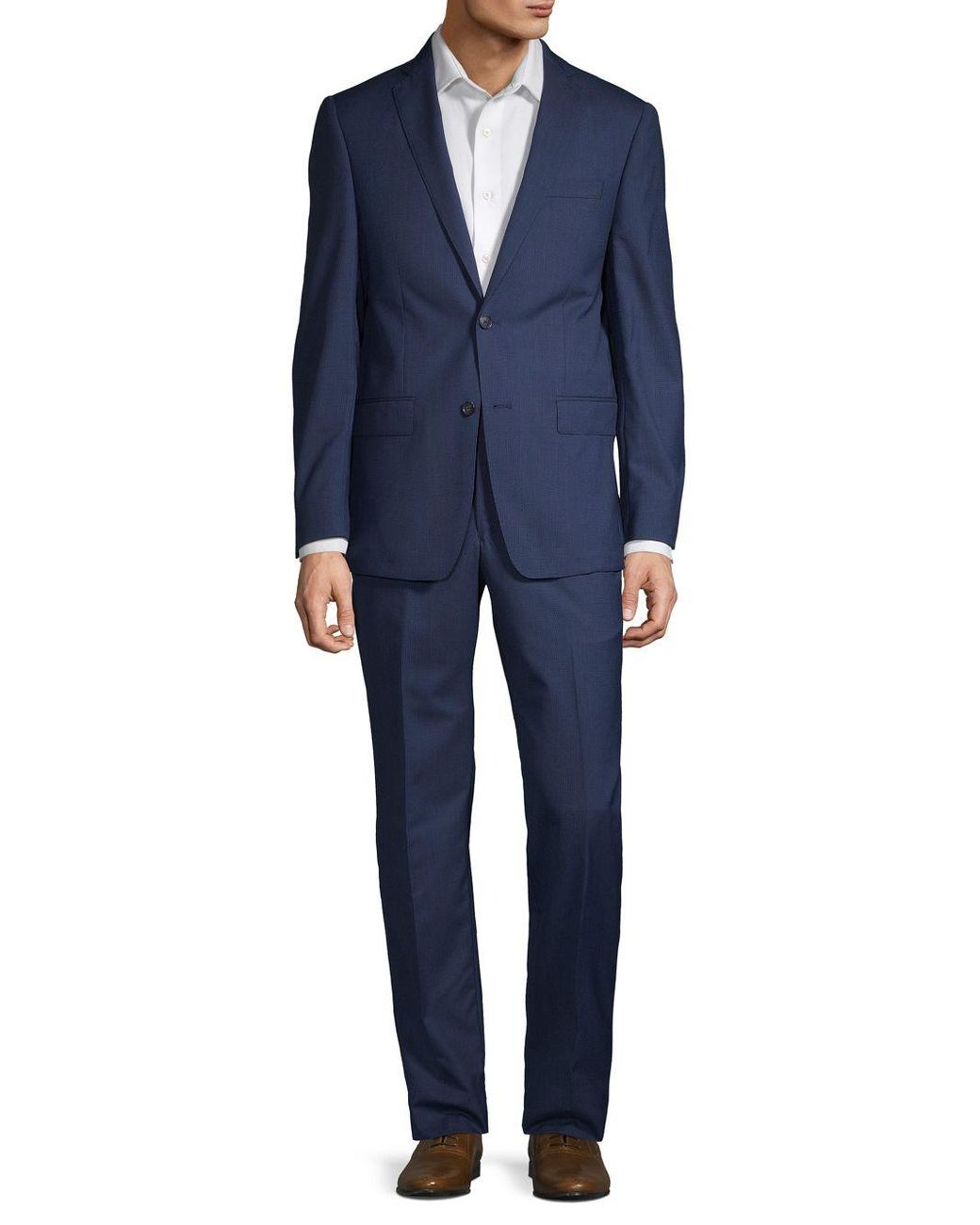 Michael Kors Classic Slim-fit Wool Suit in Blue for Men - Lyst