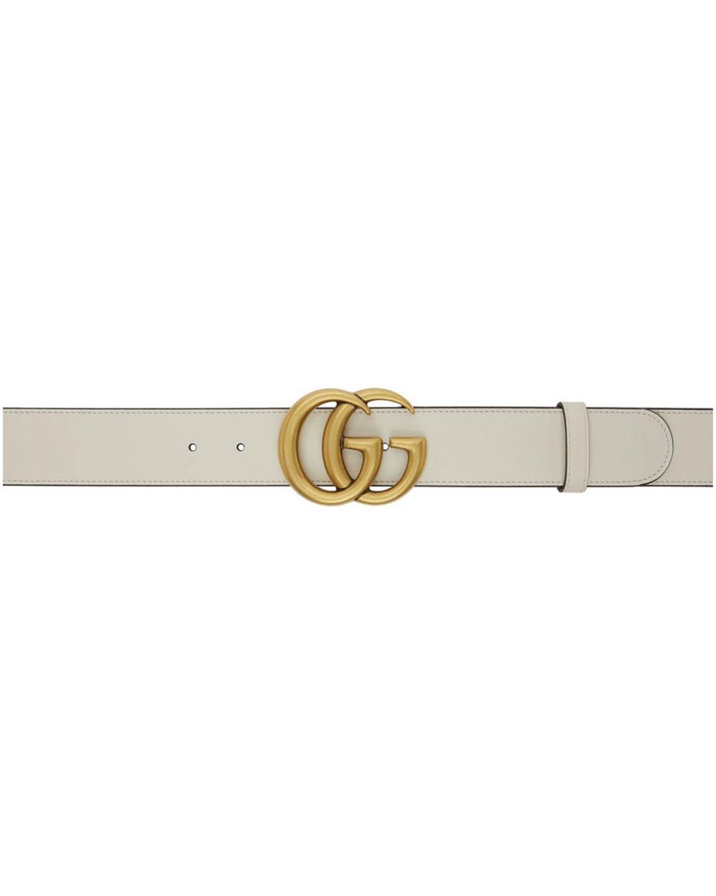 Lyst - Gucci White GG Belt in White