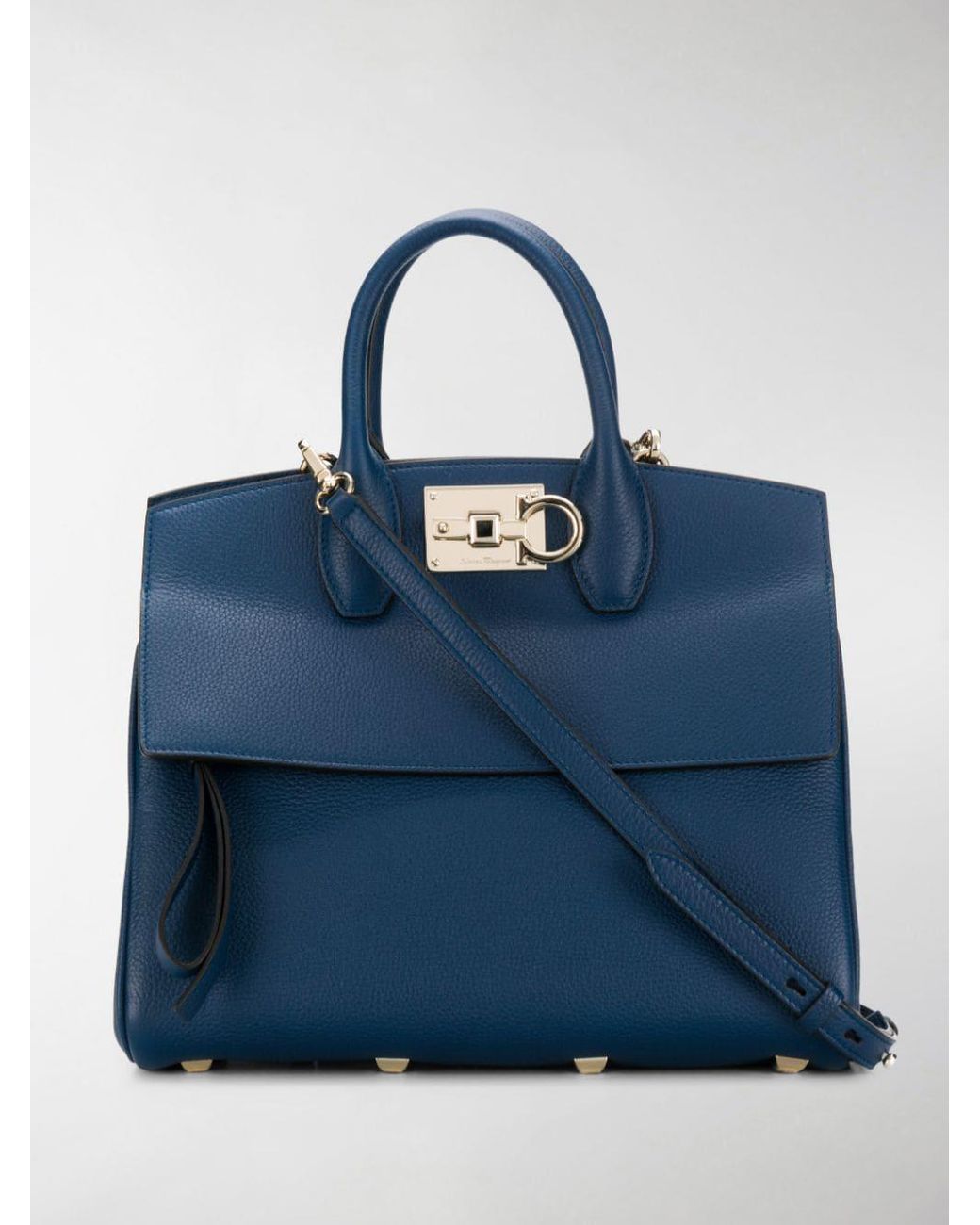 Ferragamo Medium Studio Tote Bag in Blue - Save 3% - Lyst