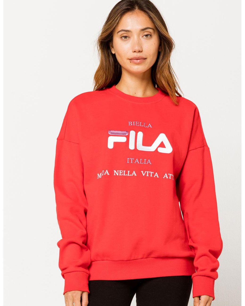 Fila Fleece Kimi Womens Sweatshirt in Red - Lyst
