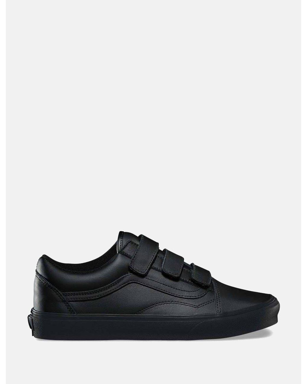 Lyst - Vans Old Skool Velcro (mono Leather) in Black for Men