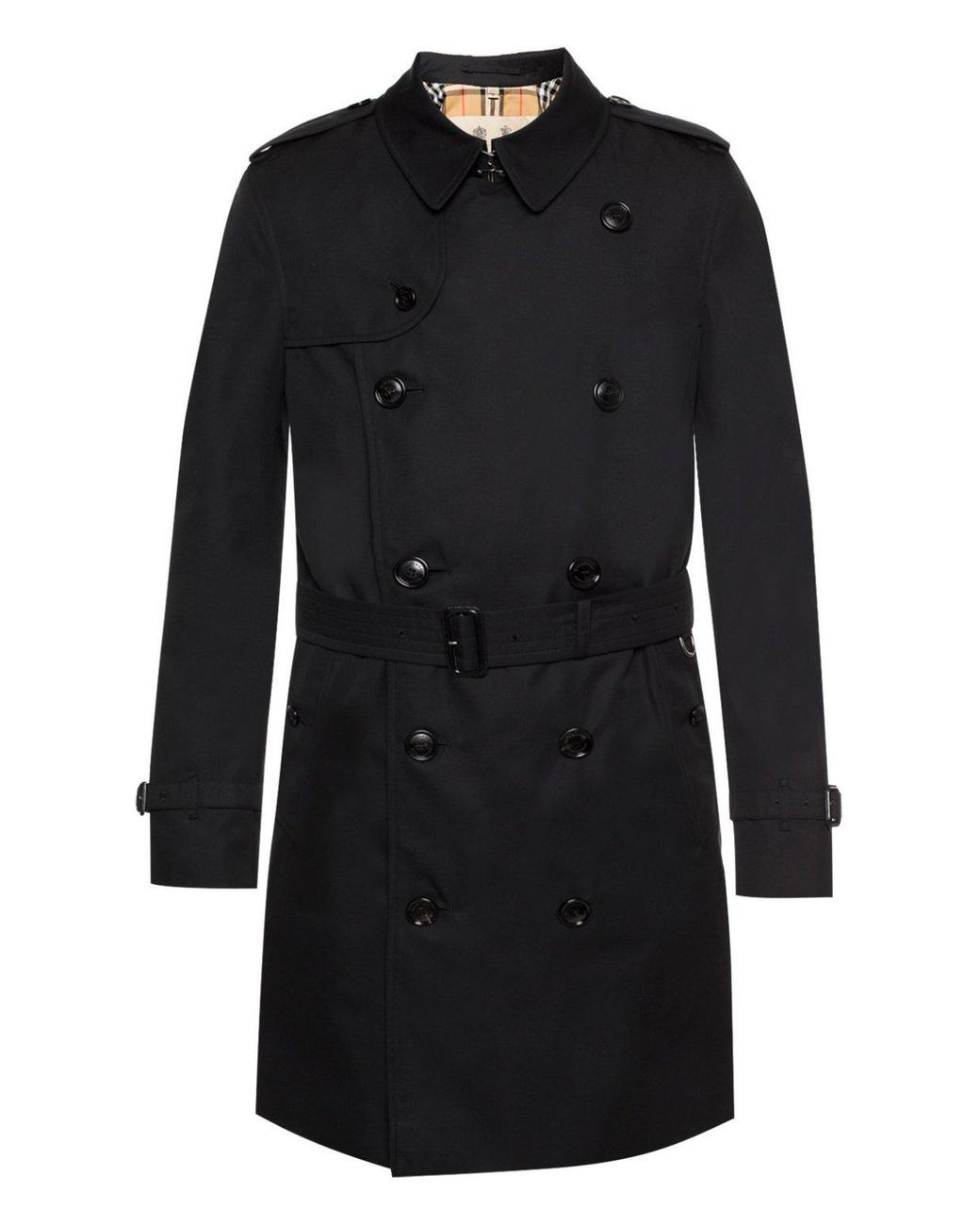 Burberry 'chelsea' Double-breasted Trench Coat in Black for Men - Lyst