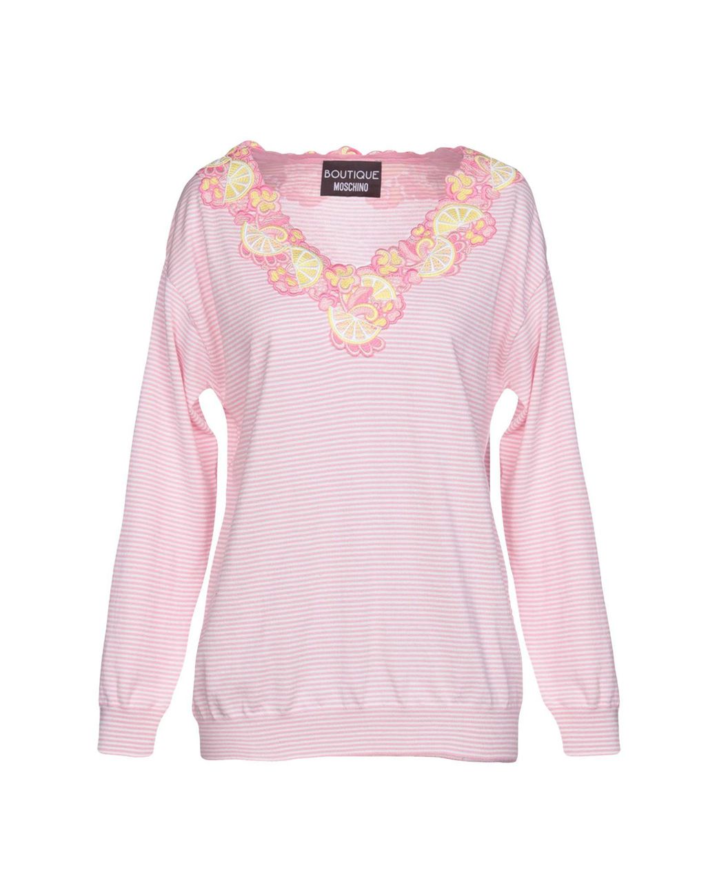 Boutique Moschino Cotton Sweater in Pink - Lyst