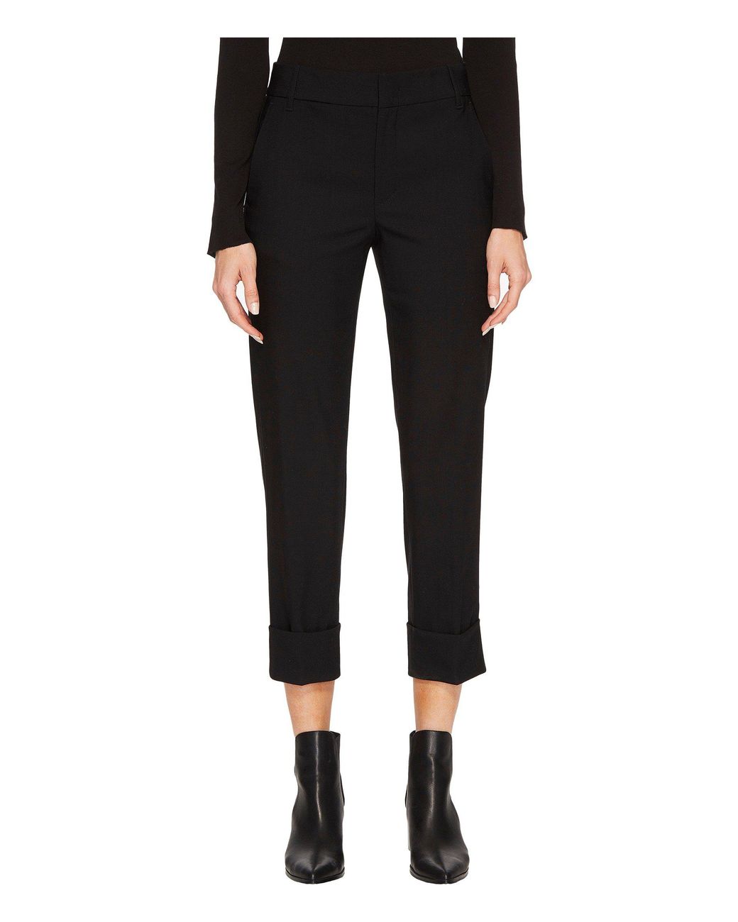 Vince Synthetic Cuffed Coin Pocket Trousers in Black - Save 3% - Lyst