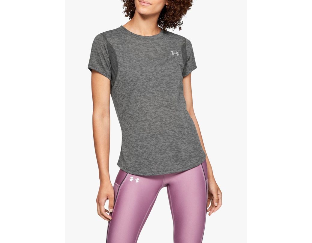 Under Armour Womens Streaker Long-Sleeve Top Black Sports Gym Running Breathable