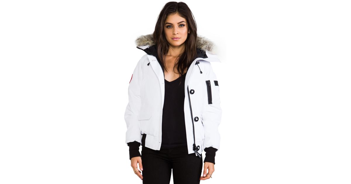 canada goose bomber jacket white canada goose bomber jacket white
