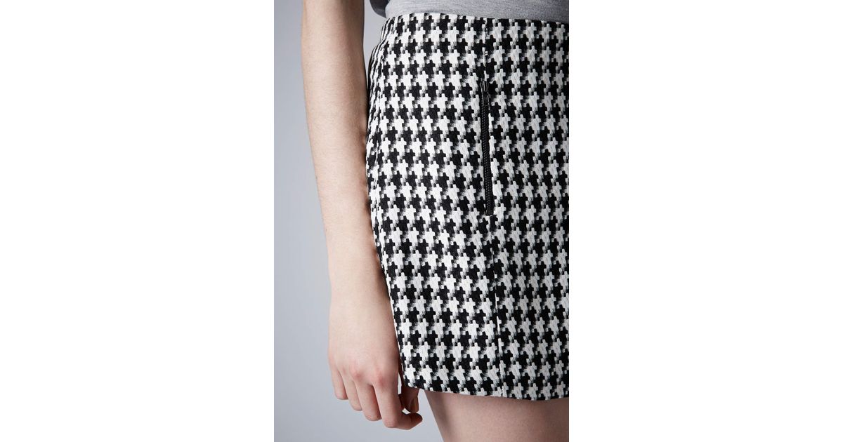 dogtooth skirt topshop
