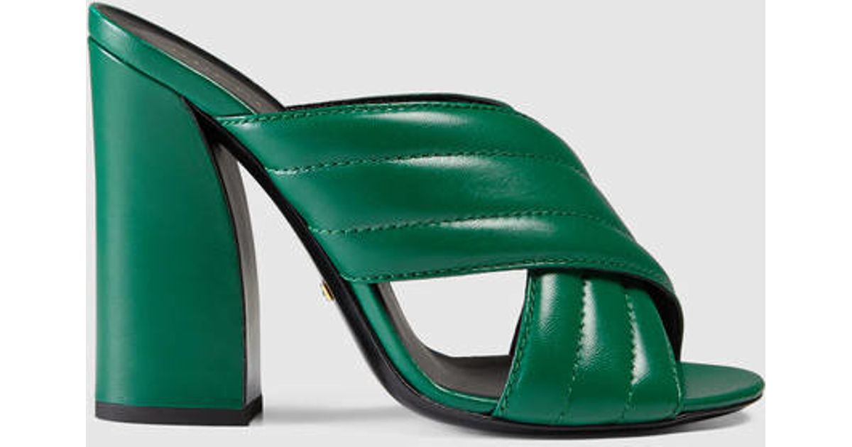 gucci emerald green heels