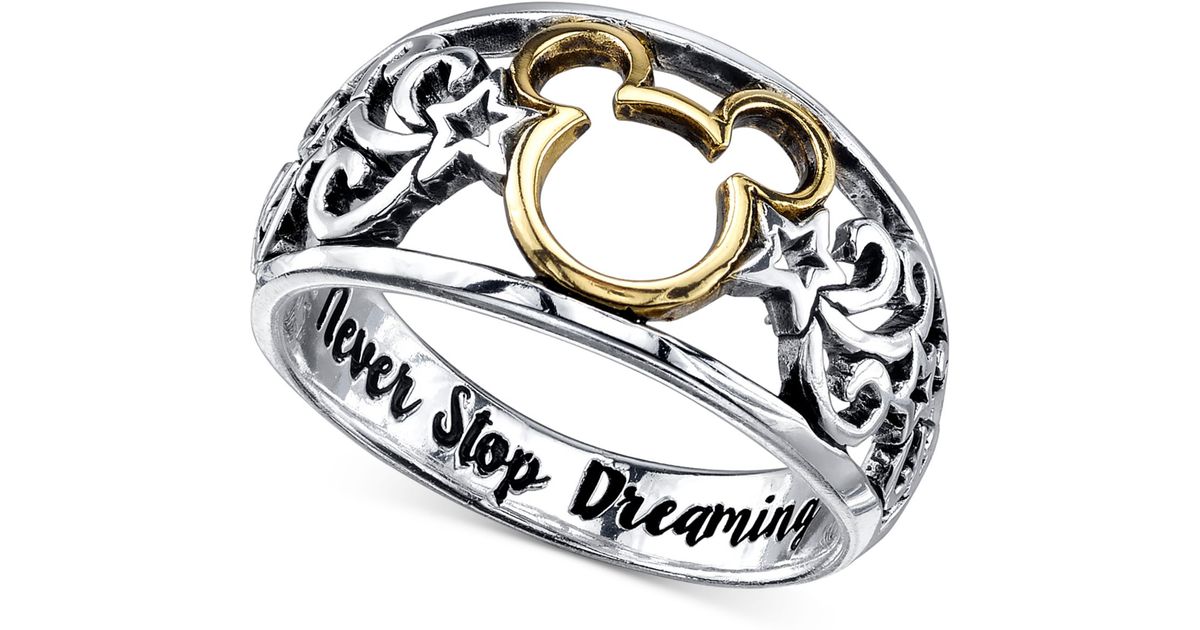 Disney Open Work Mickey Mouse Ring In Sterling Silver And