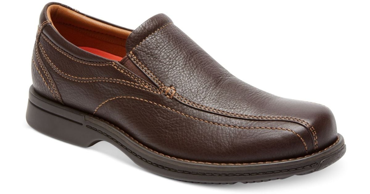 Rockport Classic Revised Twin Gore Slip-on Shoes in Brown for Men | Lyst