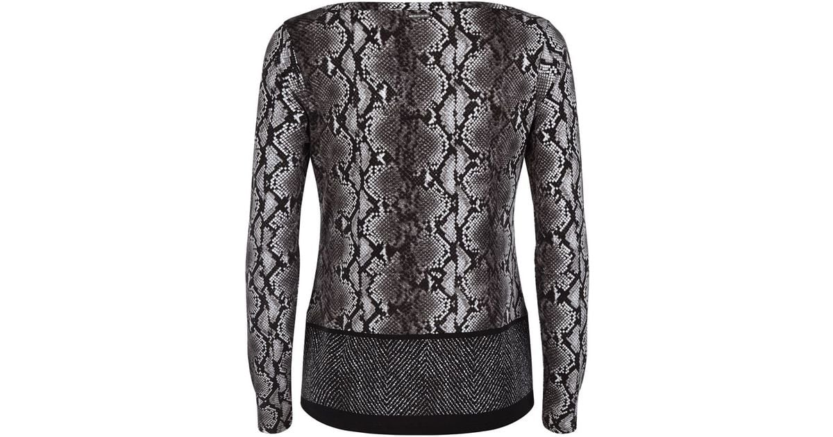 snake print top long sleeve