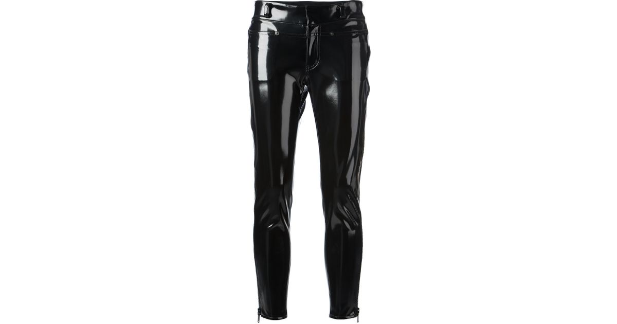 Lyst - Undercover High Shine Trousers in Black