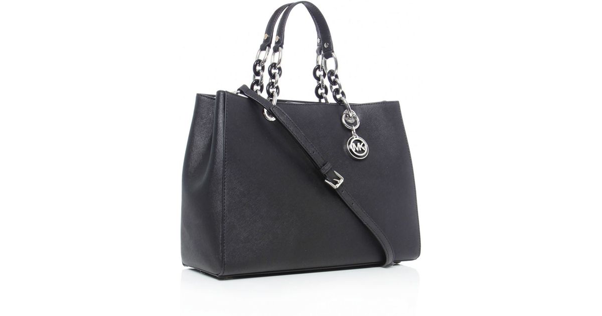 Lyst Michael Kors Cynthia Large Per Bag In Black