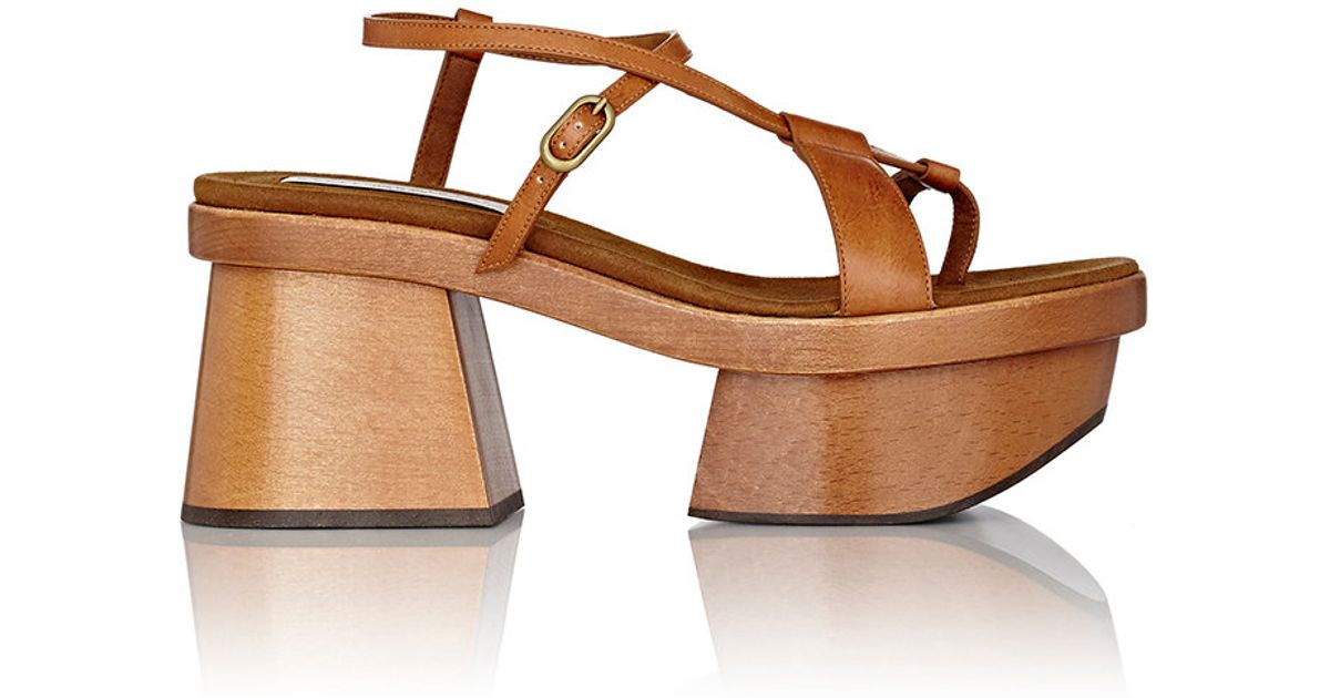 Stella mccartney Women's Wooden-platform Sandals in Brown | Lyst