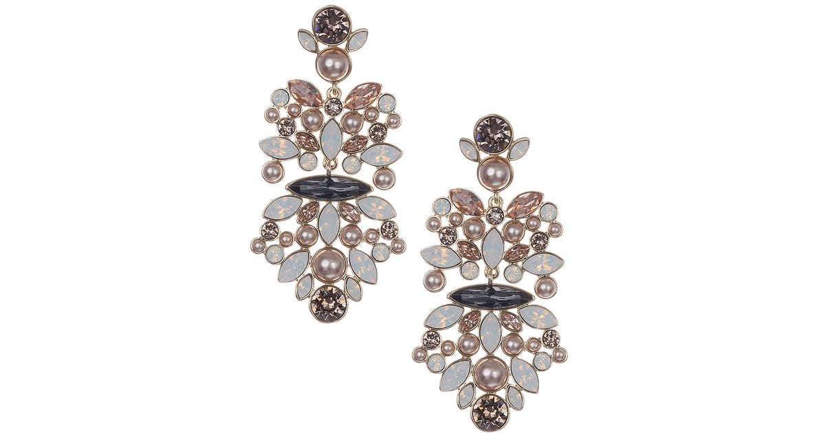 Lyst Givenchy Opal Vintage Rose Crystal Chandelier Earrings In Lyst Givenchy Opal Vintage Rose Crystal Chandelier Earrings In Metallic
