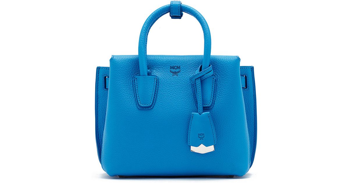 Mcm Milla Mini Tote Bag in Blue | Lyst