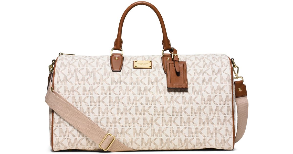 Lyst Michael Kors Jet Set Travel Weekender In White