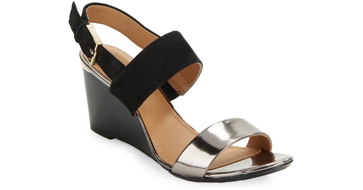  Calvin  klein  Peony Wedge Sandals  Lyst