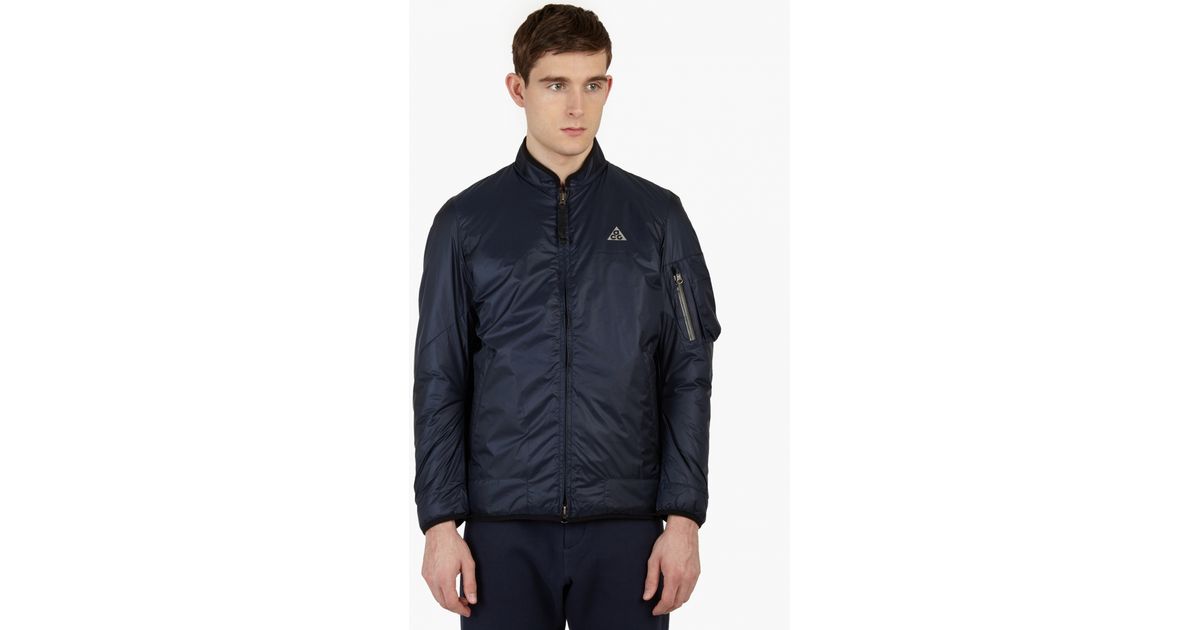 Nike Navy Acg Bomber Jacket in Blue for Men | Lyst