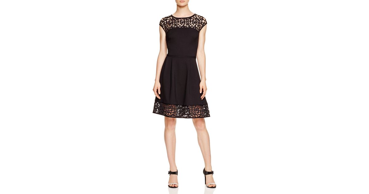 Black and Ivory Bloomingdale's Dress
