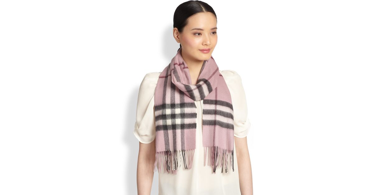 light pink burberry scarf
