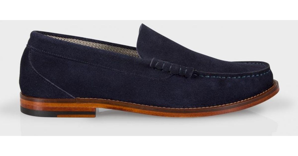 Paul smith Men's Navy Suede 'raymond' Loafers in Blue for Men | Lyst