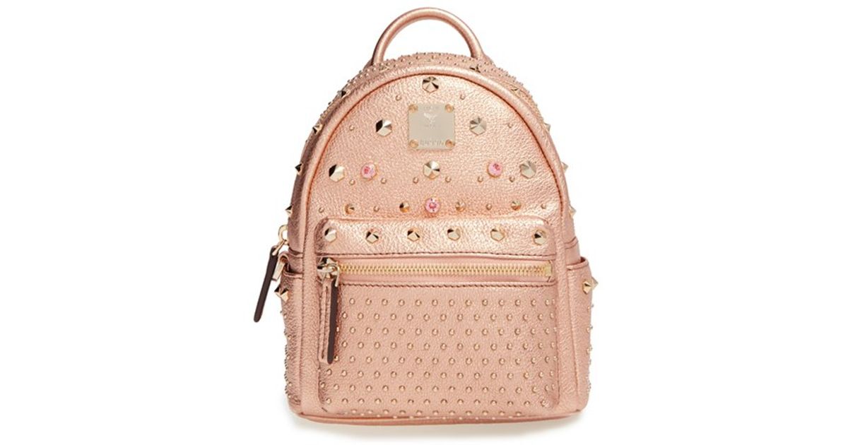 Mcm X Mini Bebe Boo Leather Backpack In Lyst mcm x mini bebe boo leather backpack in lyst