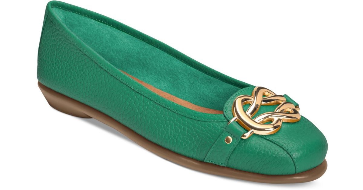 Lyst Aerosoles High Bet Flats in Green