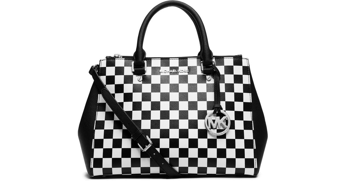 Michael kors purse discount black and white