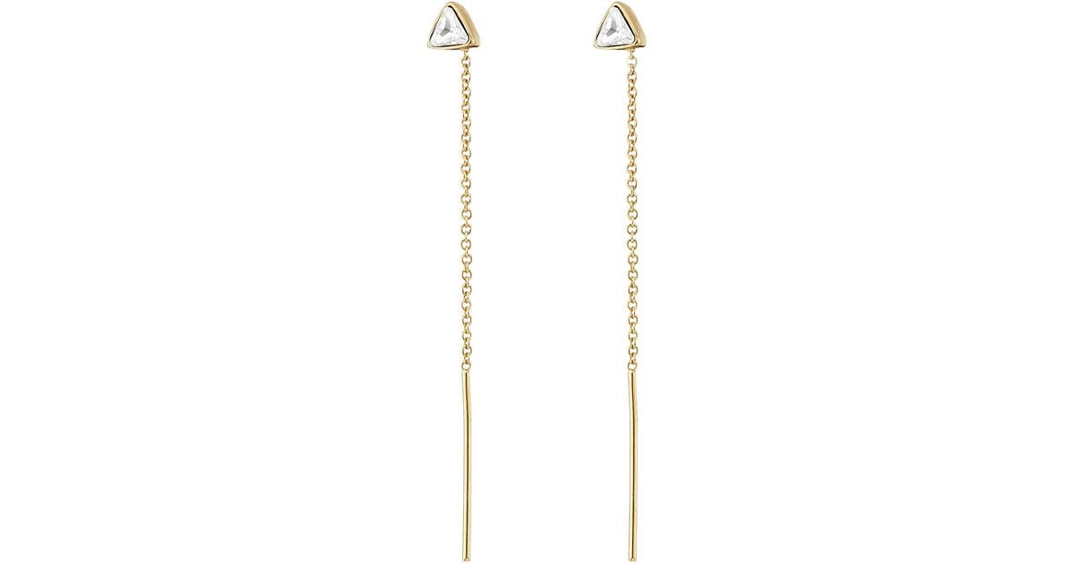 Lyst Vince Camuto Pull Through Triangle Stone Stud Earrings In Lyst Vince Camuto Pull Through Triangle Stone Stud Earrings In Metallic