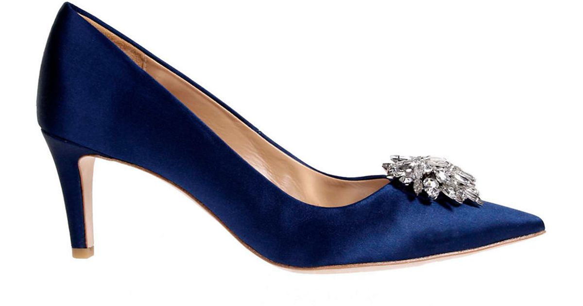badgley mischka blue pumps