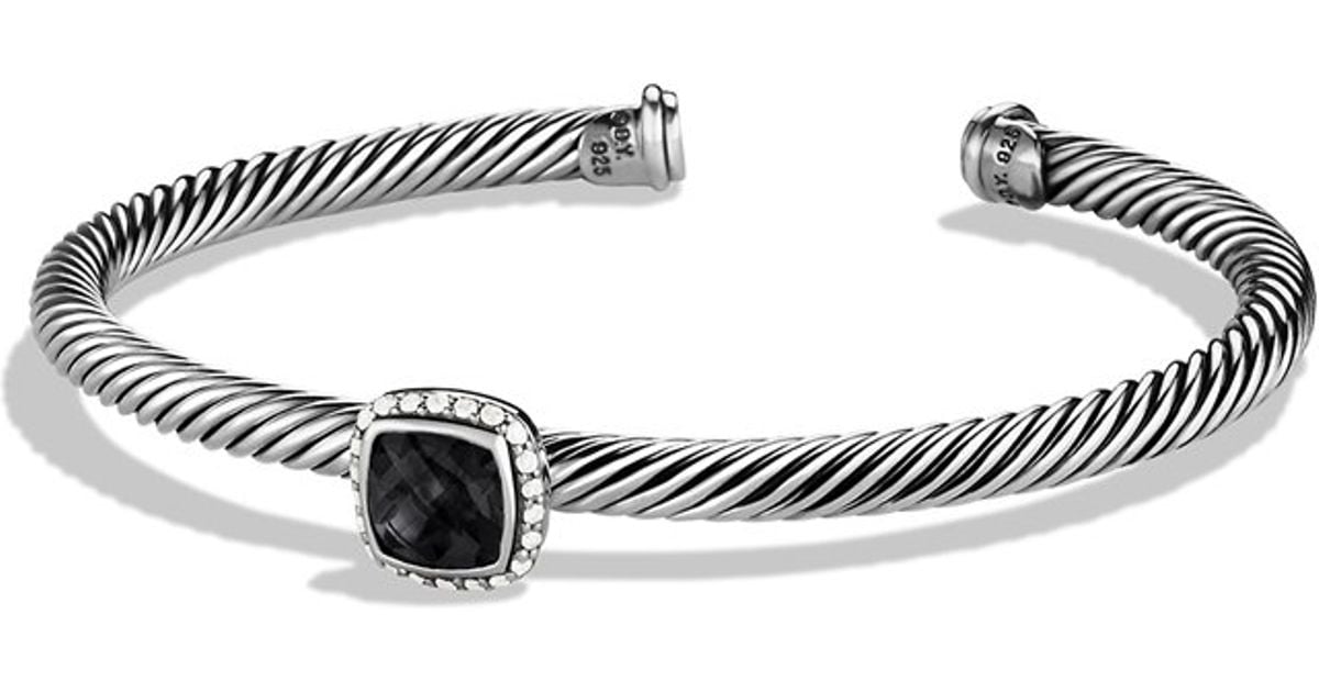 David Yurman Lesse Bracelet With Black Onyx And Diamonds In David Yurman Lesse Bracelet With Black Onyx And Diamonds In Metallic Lyst