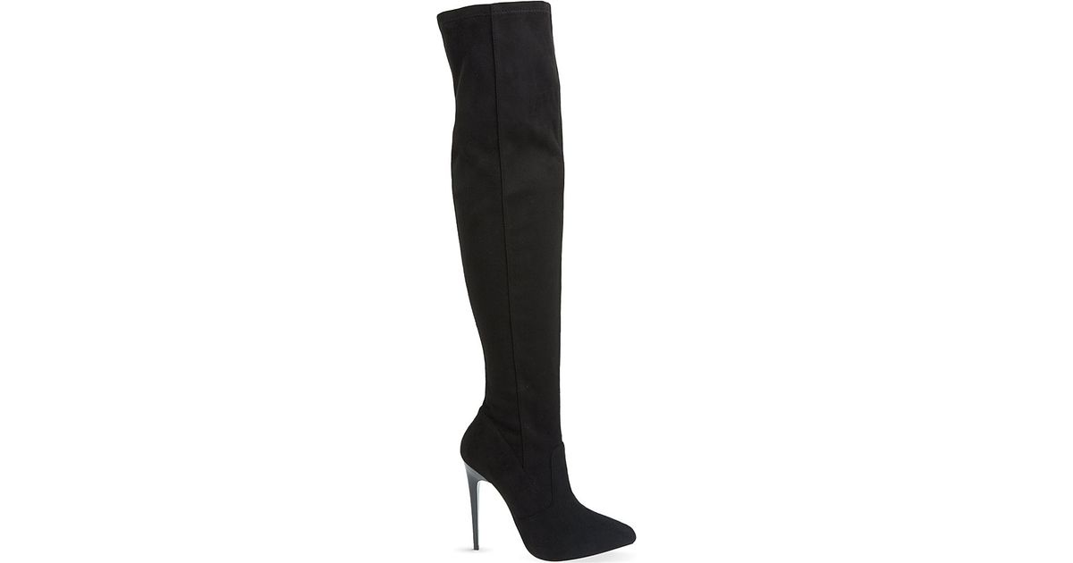 Lyst Carvela Kurt Geiger Wow Heeled Over The Knee Boots In Black