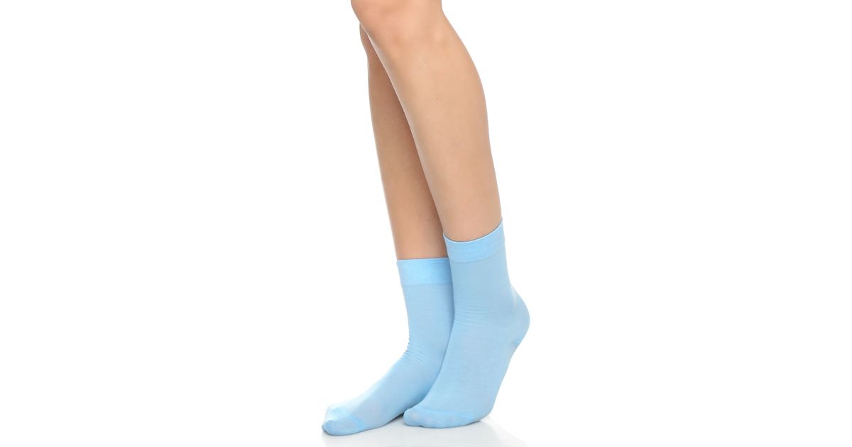 Lyst Falke Cotton Touch Ankle Socks Lime in Blue