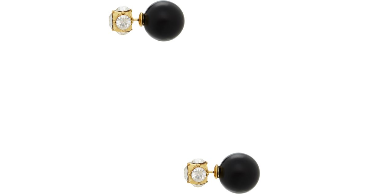 Lyst Kate Spade New York Dainty Sparklers Reversible Earrings In Black