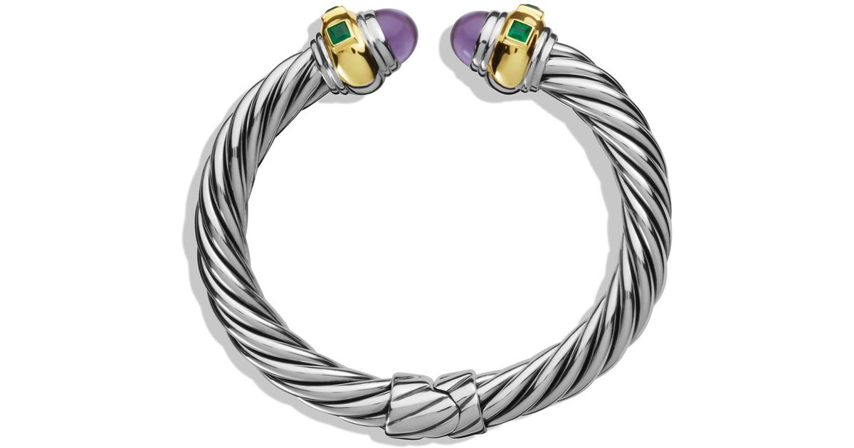 Lyst David Yurman Renaissance Bracelet With Amethyst Green Onyx Lyst David Yurman Renaissance Bracelet With Amethyst Green Onyx Gold In Metallic