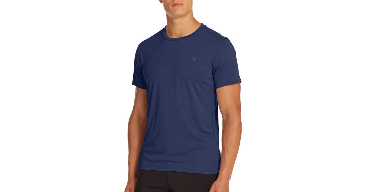 J.lindeberg Sporty High-tech Wicking Tee in Blue for Men ...