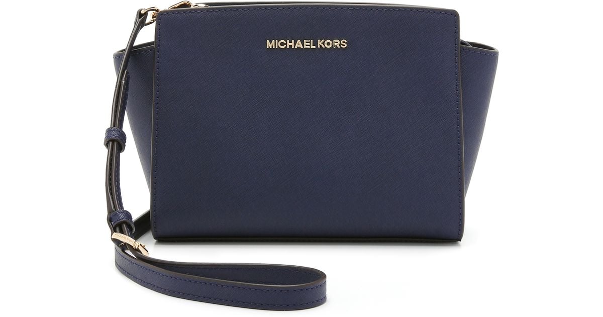 Michael Kors Blue Selma Medium Messenger Navy Lyst