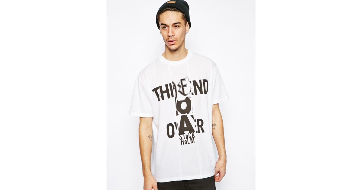 Cheap monday Tshirt with The End Print in Black for Men Lyst