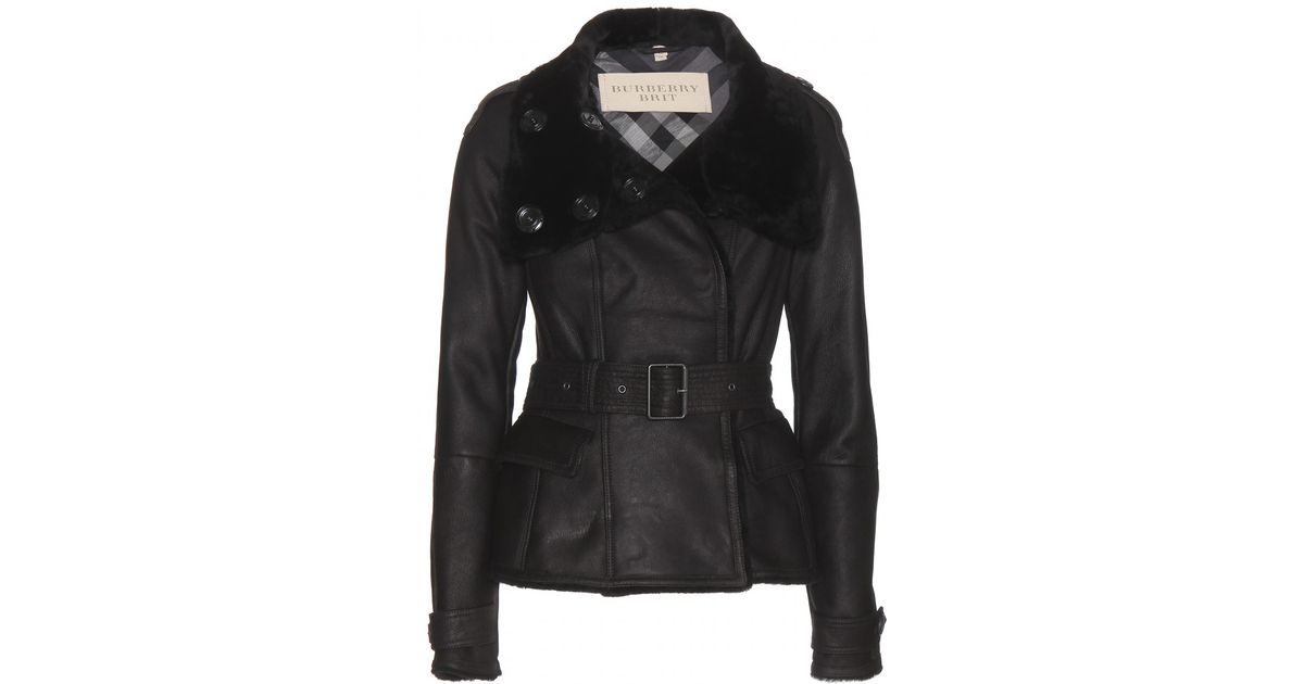 Burberry Brit Craybridge Shearling Lined Leather Jacket In Black Lyst