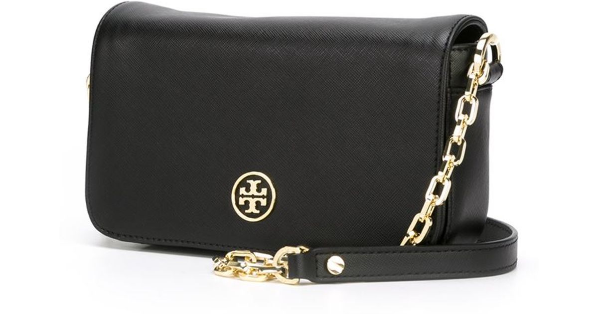 Lyst Tory Burch Mini Robinson Crossbody Bag In Black