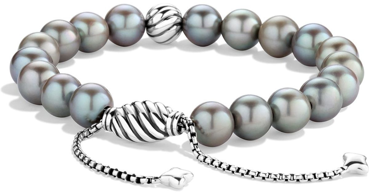 Lyst David Yurman Spiritual Beads Bracelet With Gray Pearls In Lyst David Yurman Spiritual Beads Bracelet With Gray Pearls In Metallic