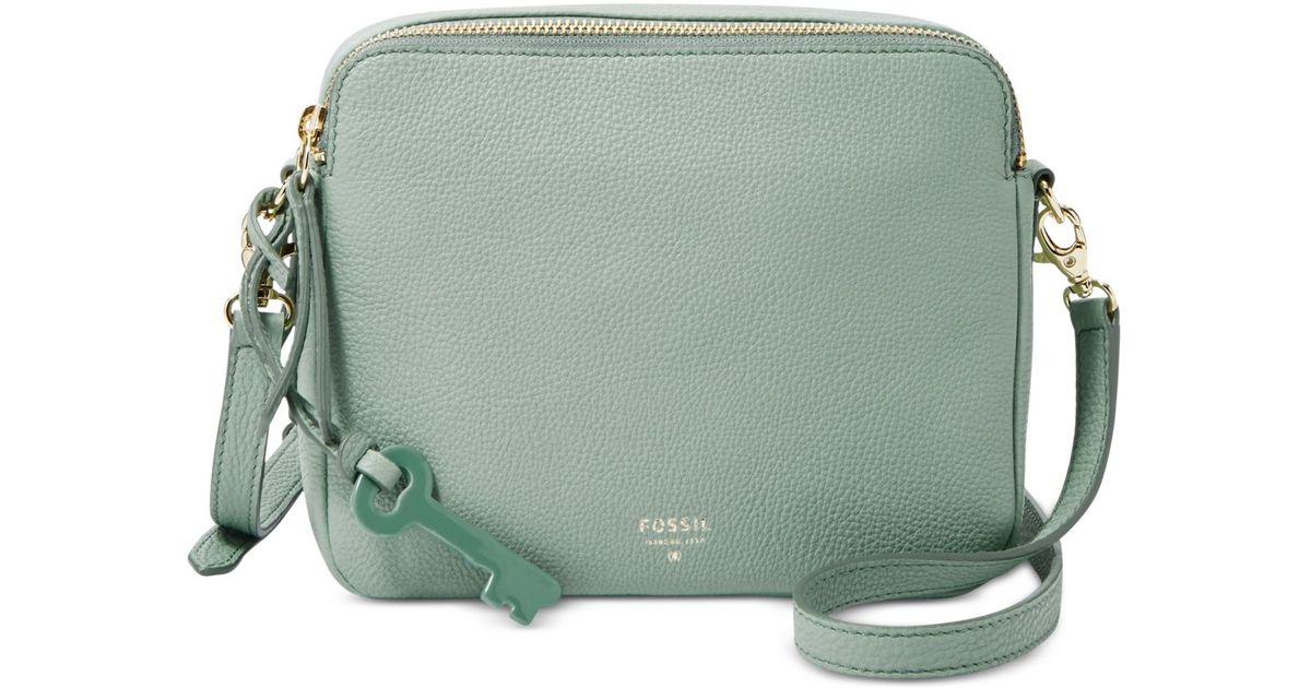Lyst Fossil Sydney Leather Crossbody In Blue