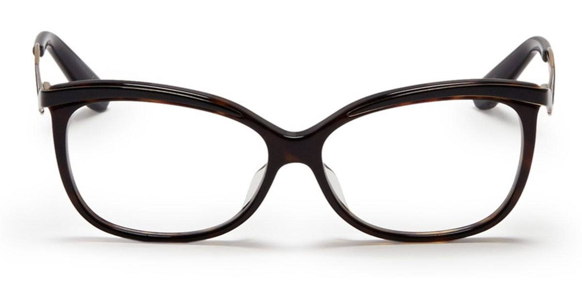 Lyst Dior Curve Brow Bar Tortoiseshell Optical Glasses in Brown