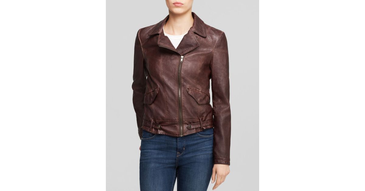 Kut From The Kloth Dean Faux Leather Moto Jacket In Brown Lyst