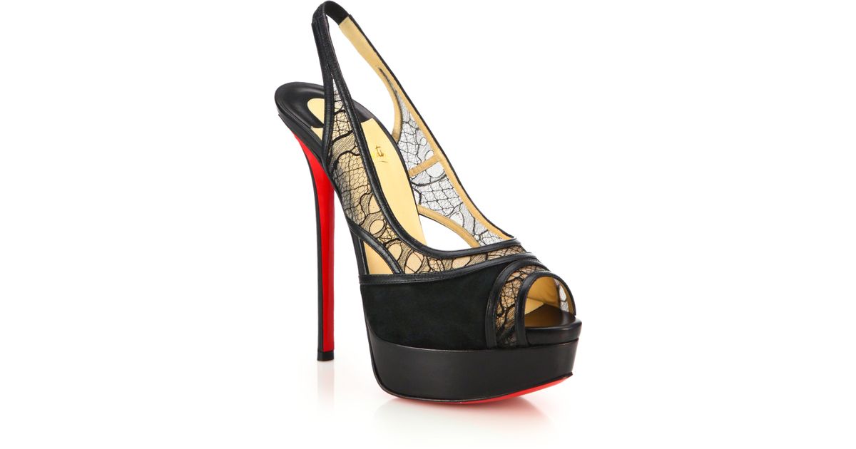 louboutin black lace